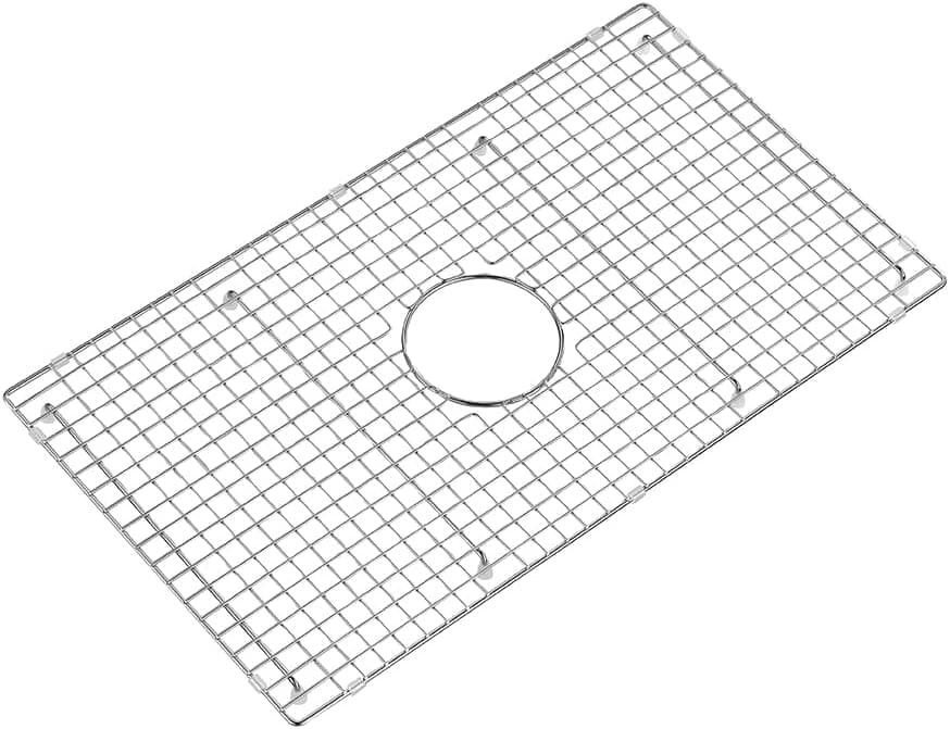 CIPOTAL 27.5 in. x 15.5 in. Centre Drain Sink Protector with Supersoft Silicone Feet in 304 Grade Stainless Steel
