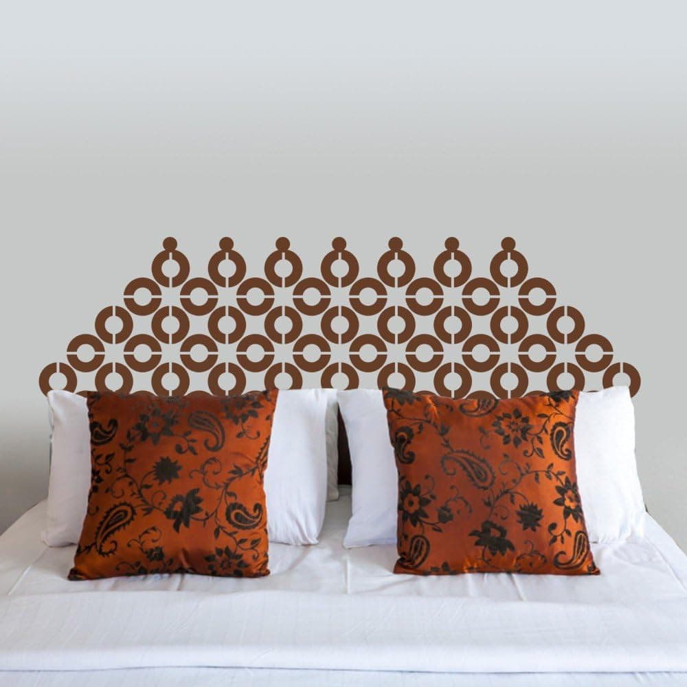 MairGwall Decor Links Headboard Wall Decal Bedroom Wall Sticker £¨NOT Real Headboard (Brown, Queen)