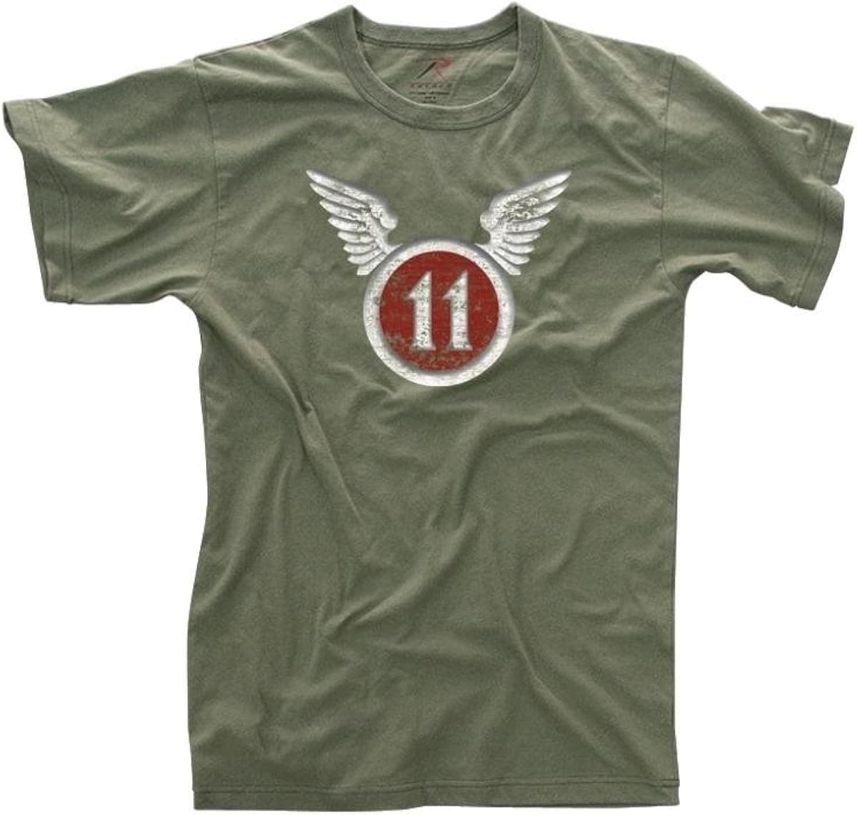 Olive Drab Vintage 11th Airborne Distressed T-Shirt