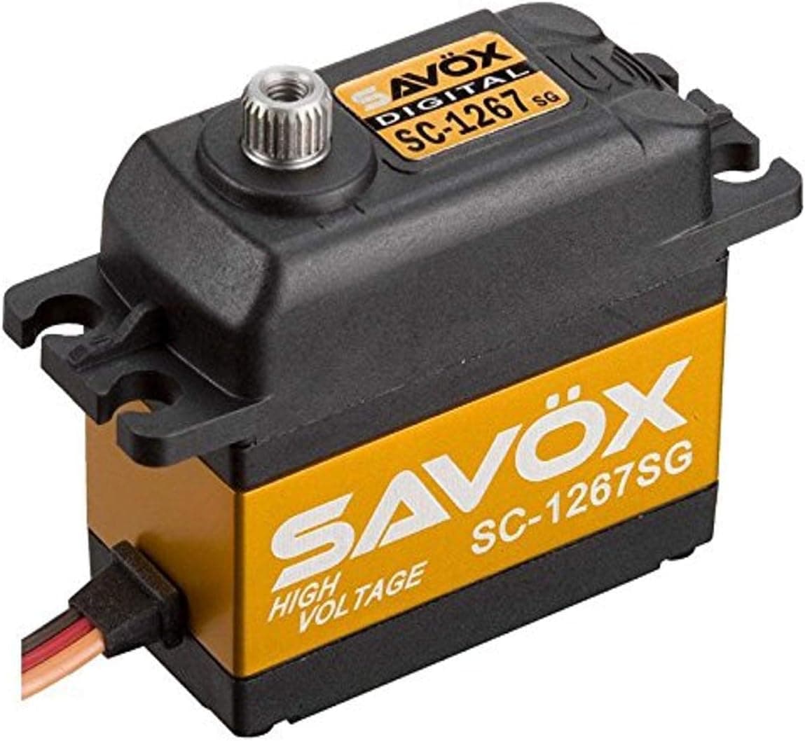 Savox SAVSC1267SG SC-1267SG High Voltage, Coreless Motor, High Torque, Steel Gear, Standard Size Digital Servo (0.09/277.7), Orange (0.095/277.7)