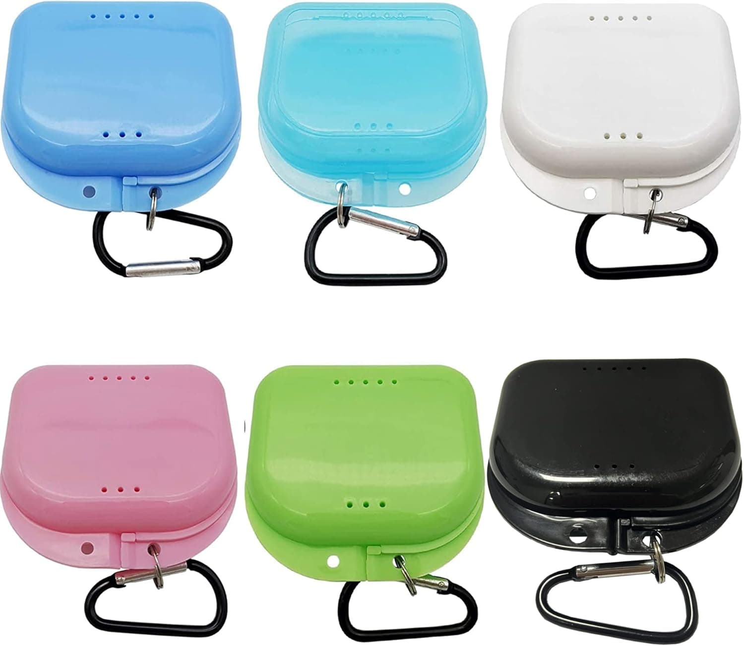AIWAYING Sport Mouthguard Case Retainer Case with Clip 6Pack
