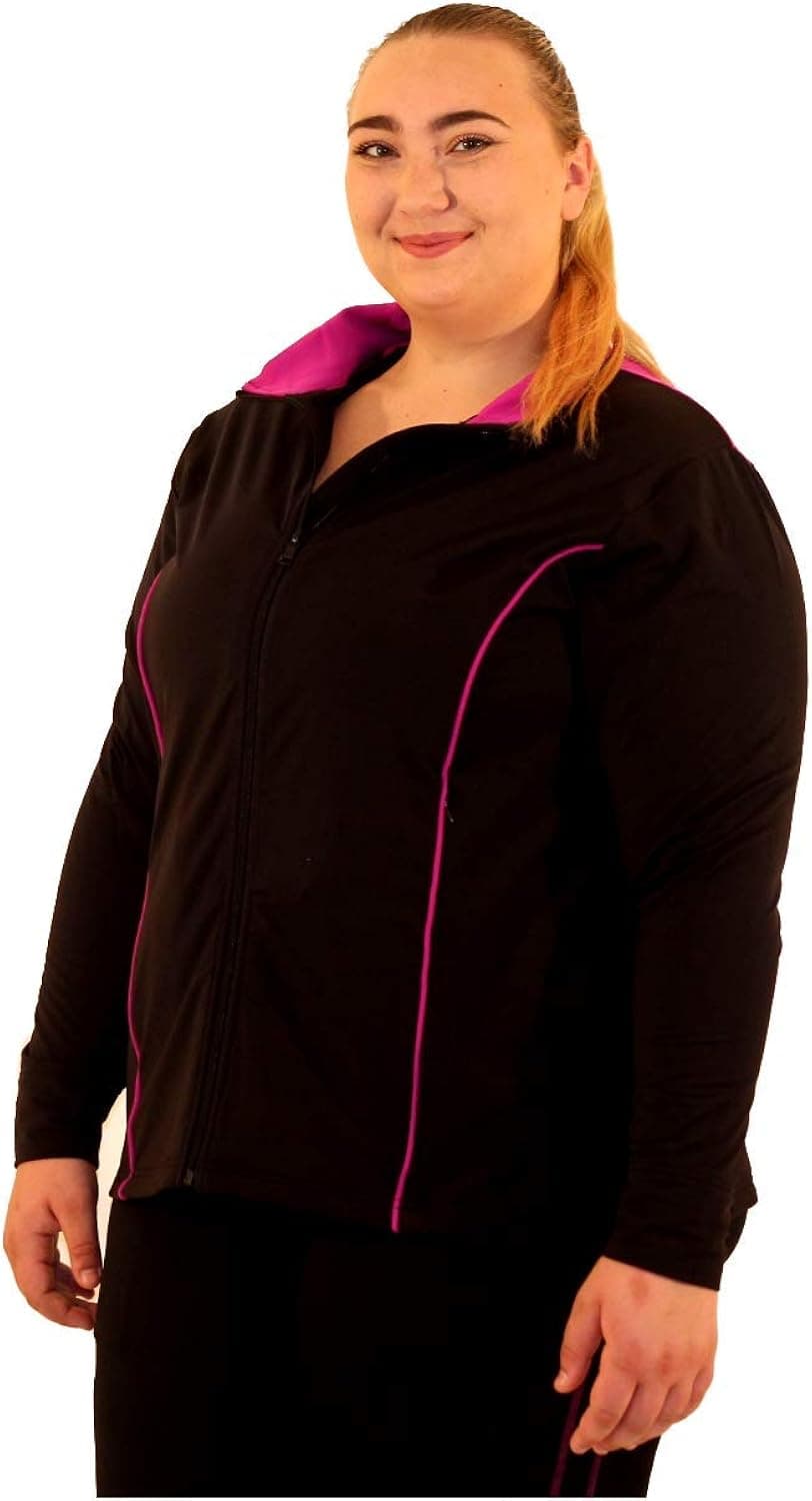 Fit-Labs Plus Size Active Athletic Warm-UP Jacket Available in Sizes:1X - 4X