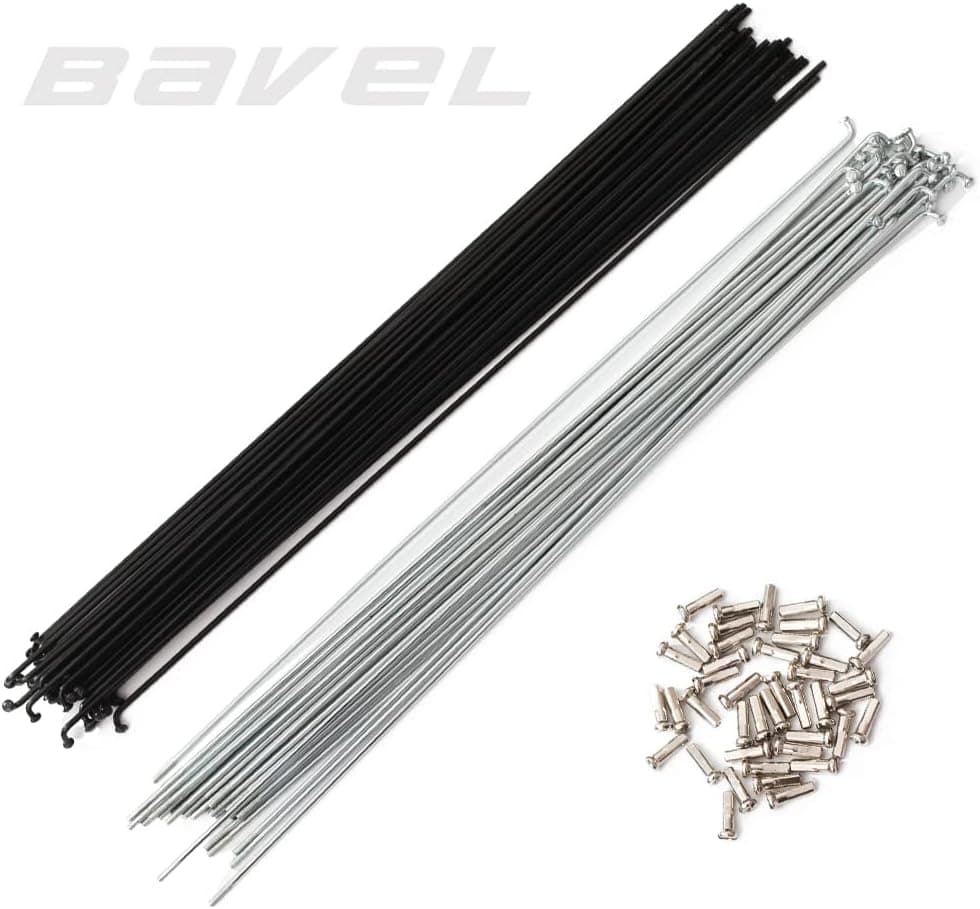 BaveL 36pcs Steel Spokes Mountain Bike Spokes MTB 281mm-295mm W/Nipples