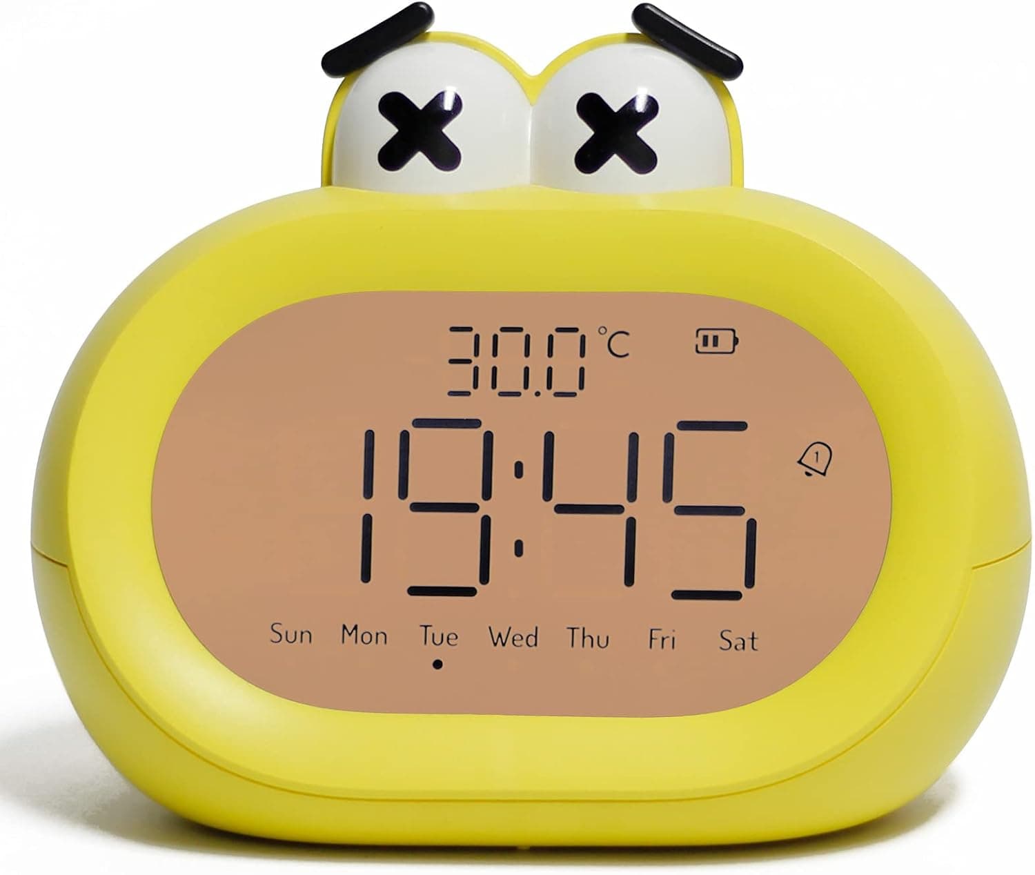 Cute Cartoon Kids Alarm Clock,Calculagraph,Dual-use Intelligent Electronic Alarm Clock，Yellow