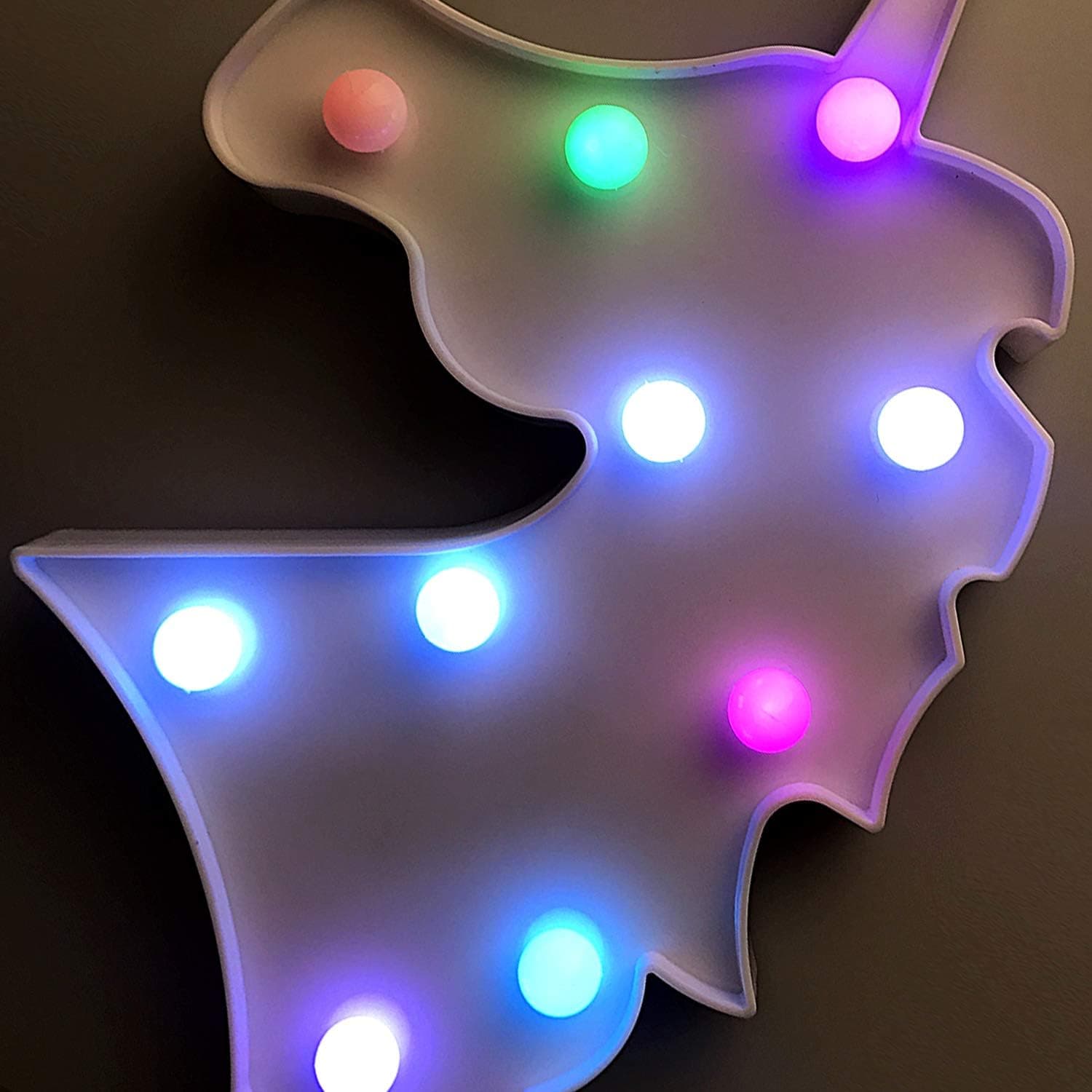 YeeStone Colorful Unicorn Night Light for Bedroom，Changeable Unicorn Light Lamp Battery Operated Wall Decorations,Kids Unicorn Toys LED Lights for Girls Bedroom, Living Room,Christmas Decorations