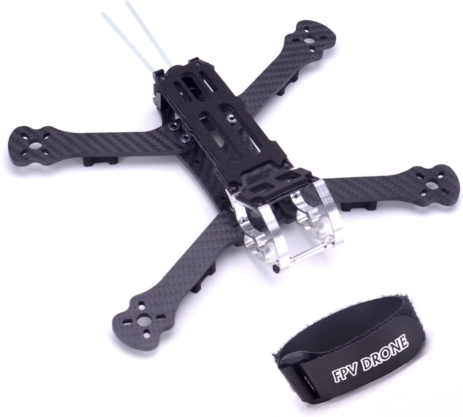 230mm FPV Racing Drone Frame 5 Inch Carbon Fiber Quadcopter Frame with 4mm Arms+LiPo Battery Strap