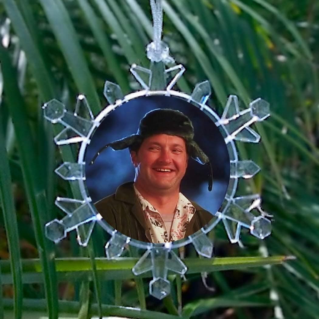 Cousin Eddie Snowflake blinking lights Holiday Christmas Vacation Tree Ornament rv