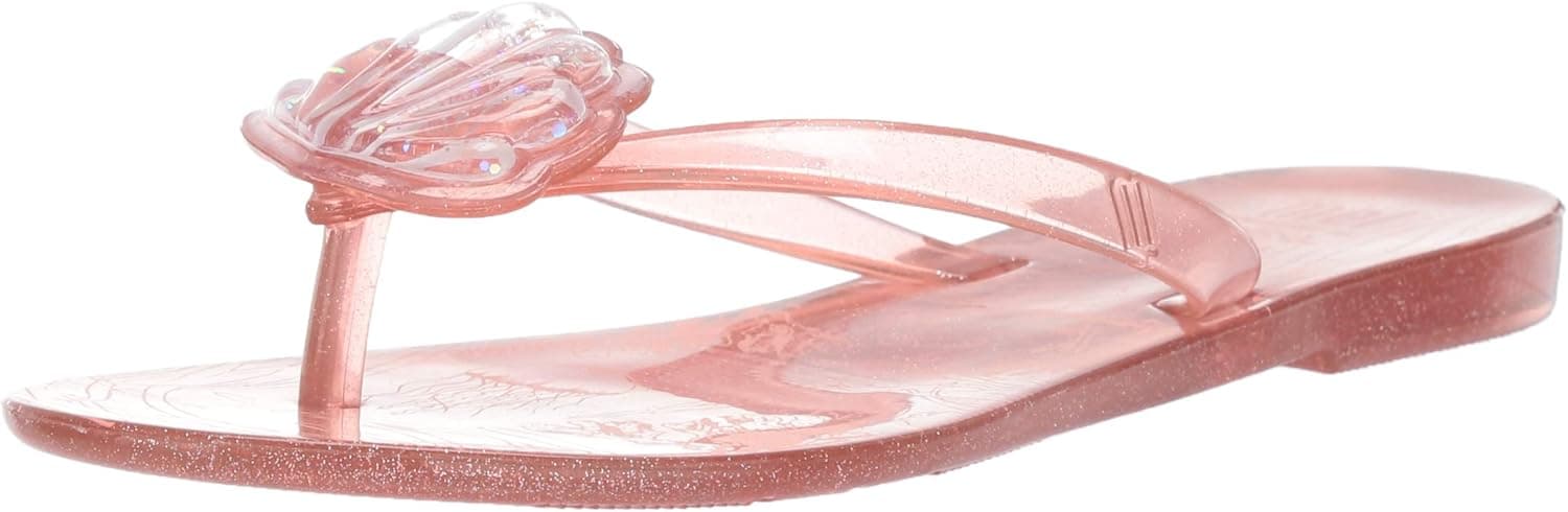 Mini Melissa Girl's Mel Harmonic V INFO. Slipper, Orange GLTR, 12 Medium US Little Kid