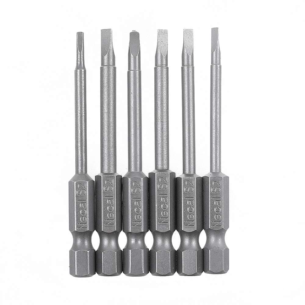 Rocaris 6 Pack 1/4 Inch Hex Shank Triangle Head Bit, S2 Steel Screwdriver Drill Set Bits TA14, TA18, TA20, TA23, TA27, TA30-65mm