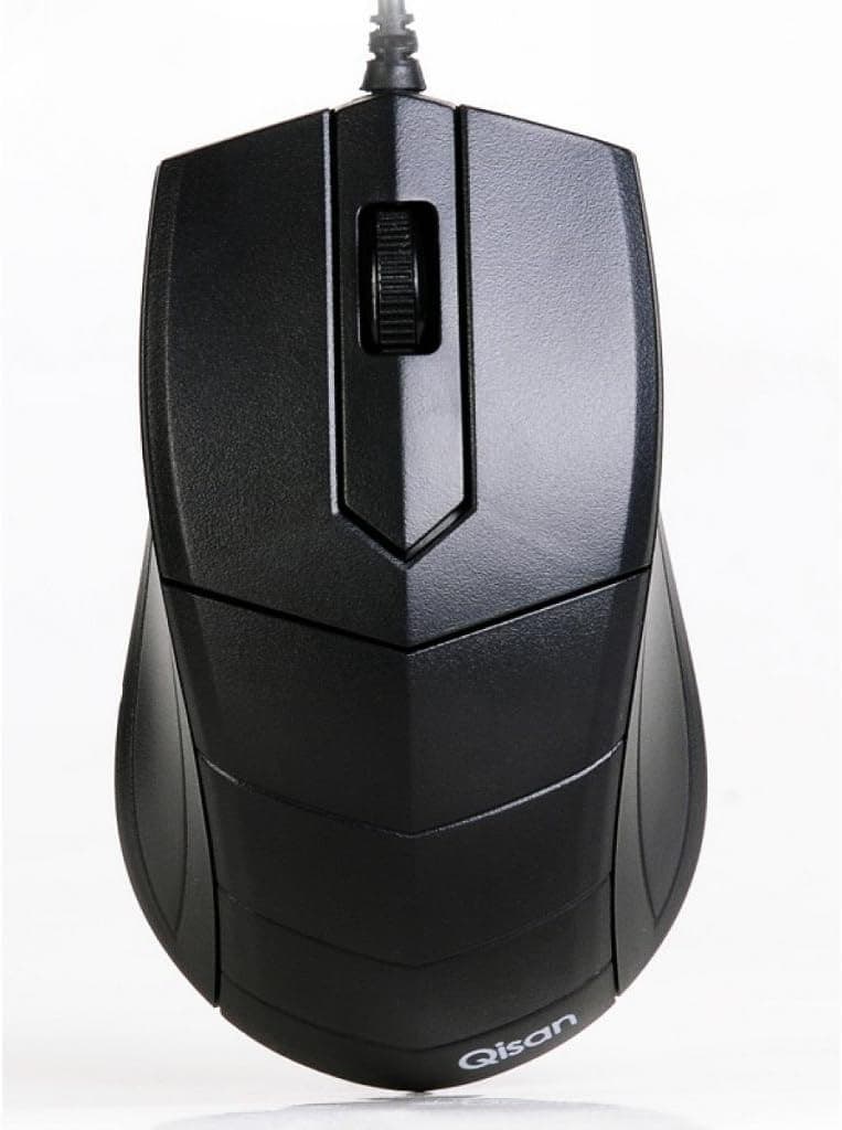 Qisan(TM) USB2.0 Wired Matte Surface Optical Mouse - Black [Electronics]