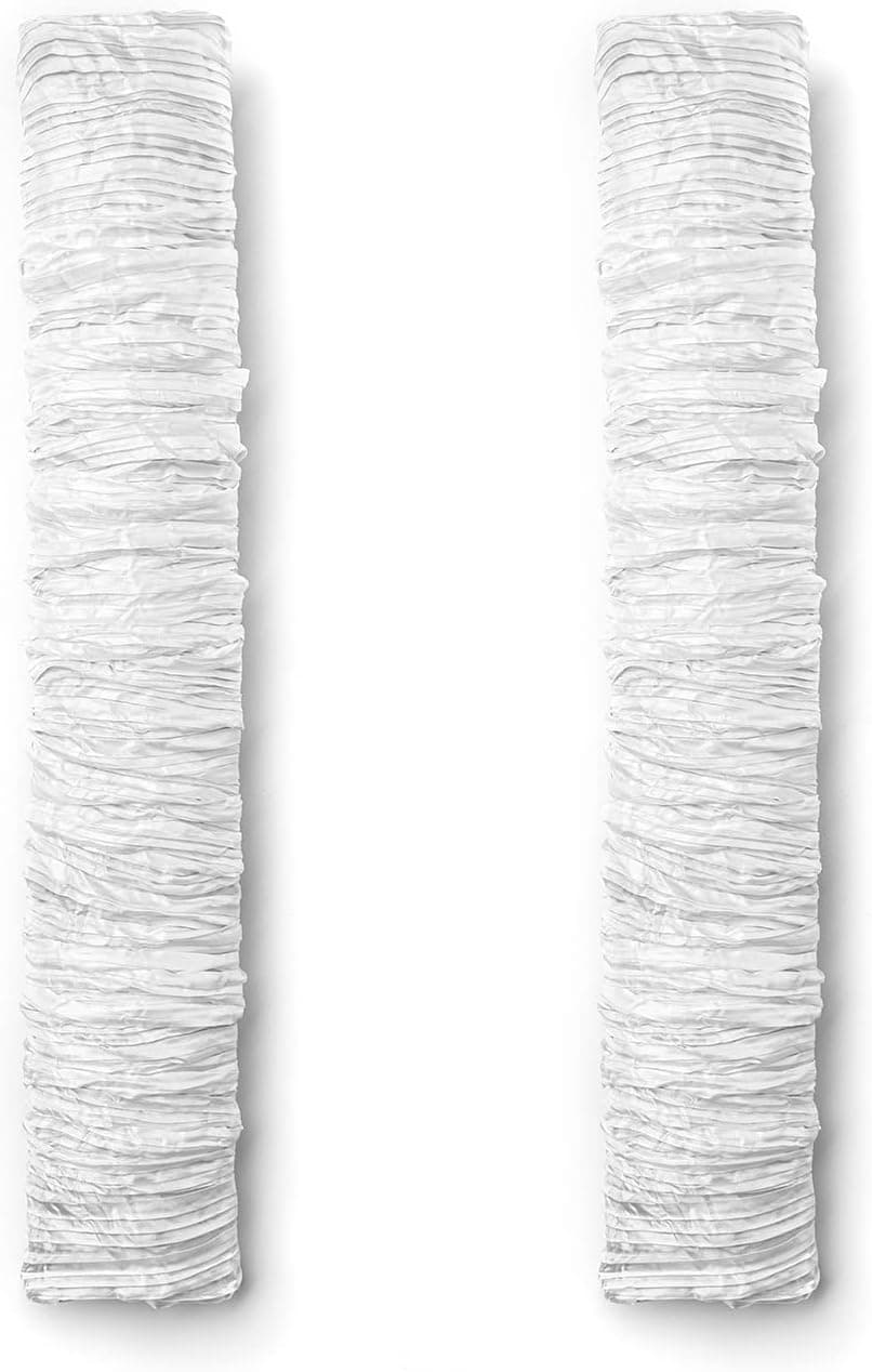 ELFCAB 2 Packs Chandelier Chain Cover Fabric Cord Cover Each 6 Feet Long Use for Chandelier Lighting Wires, Easy to Install, White