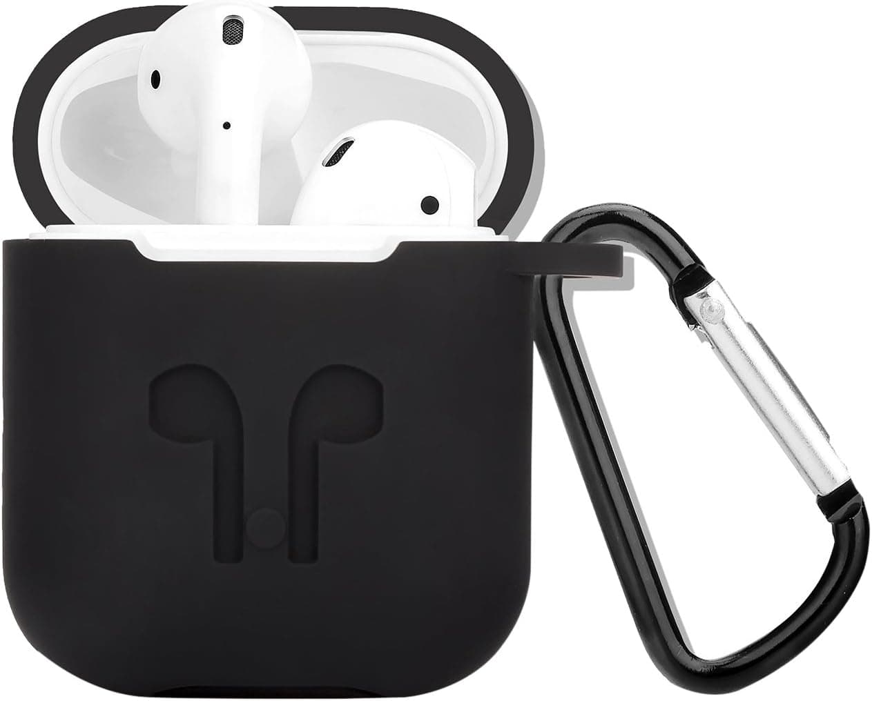 KDLmall KDLm Airpods Case, Airpods Strap, Ear Hooks, Silicone Protective Cover with Earphone Sports Anti-Lost Strap with Silicone Protective Earhooks, Replacement Accessories, Black