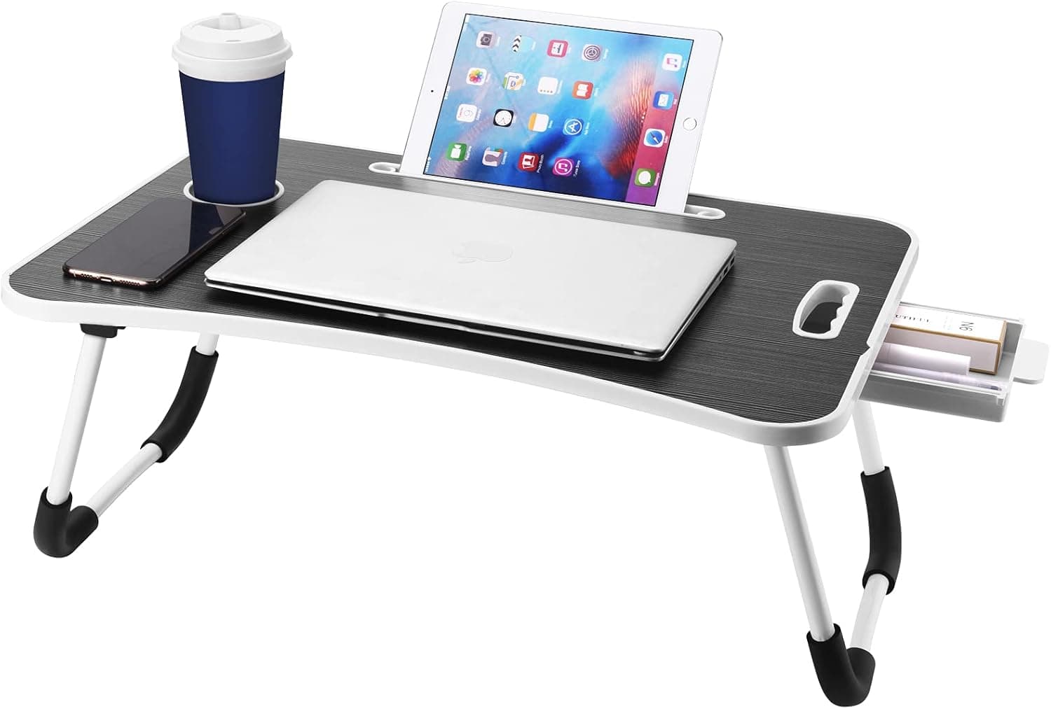 Lap Desk,Laptop Bed Desk,Laptop Bed Tray,Couch & Floor | Lap Desk for Laptop,Bed Table for Laptop,Low Table for Sitting on The Floor,for Eating, Working, Writing, Gaming, Drawing(Black)