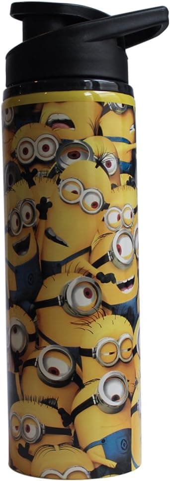 Silver Buffalo DM0189ST Universal Despicable Me Cluttered Minion Stainless Steel Water Bottle, 25-Ounces