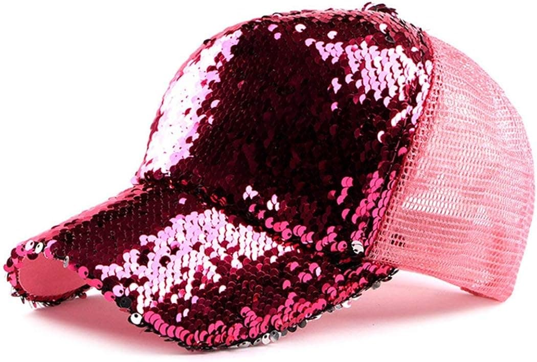 Sequin Hat Magic - Reversible Adjustable Baseball Hat Cap for Womens 56-58cm / 22"-23"