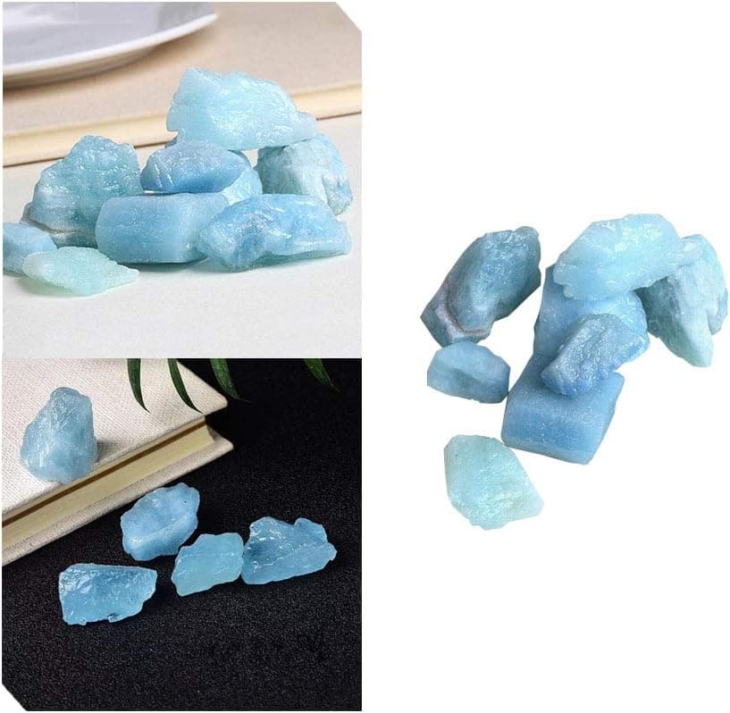 Acxico 100g Natural Aquamarine Raw Stone Quartz Crystals Healing Reiki Collection
