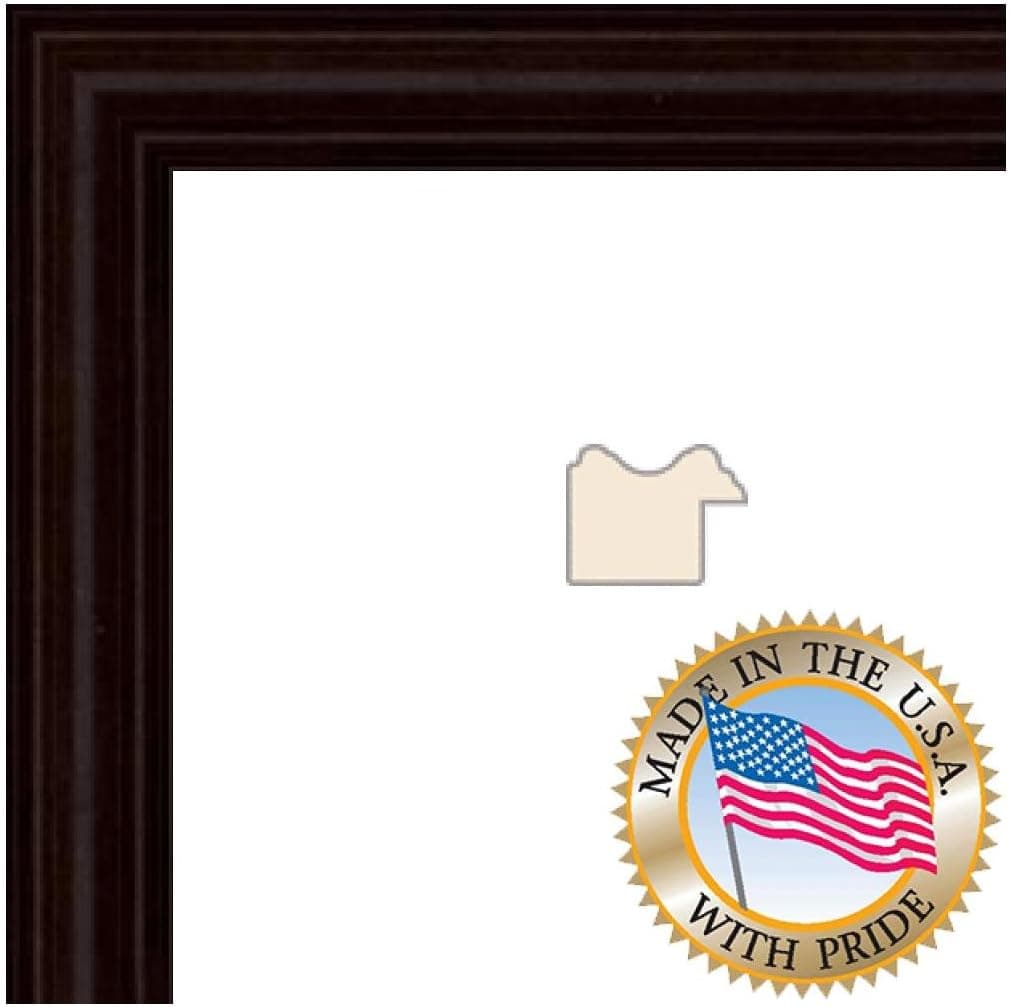ArtToFrames 9x24 inch Walnut Stain on Hard Maple Wood Picture Frame, FBPL0066-60823-YWAL-9x24