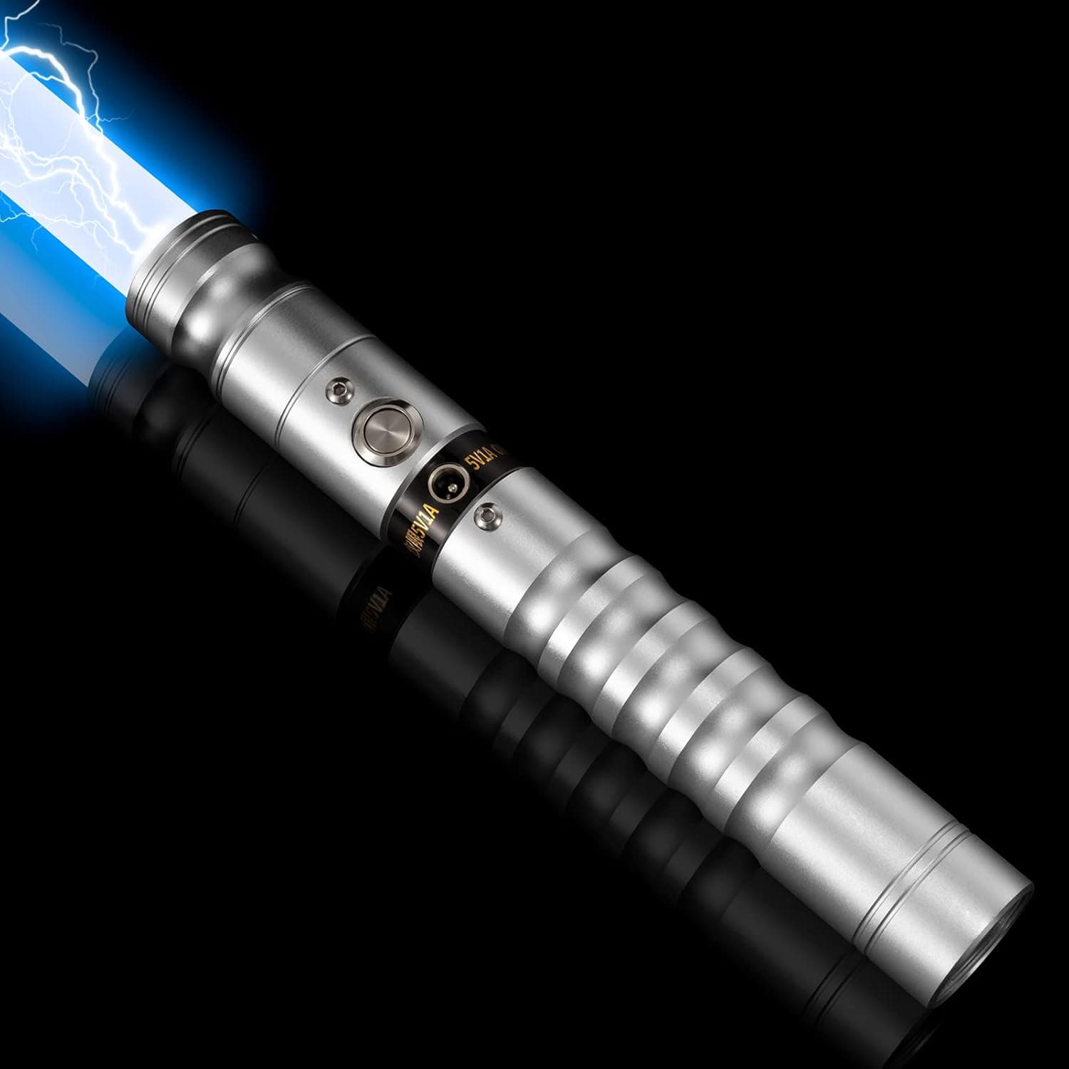 MIWIND Lightup Saber RGB 7 Colors Changeable Metal Hilt Rechargeable Light Sword with 3 Mode Sound Force FX Lightup Sabers for Adults Kids