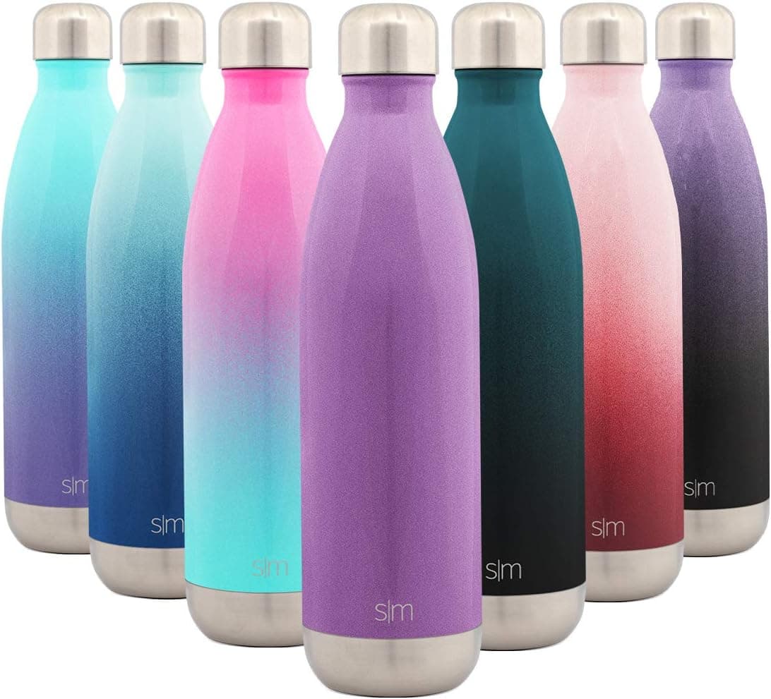 Simple Modern Stainless Steel Vacuum Insulated Double-Walled Wave Bottle, 25oz - Amethyst Purple - Shimmering Collection