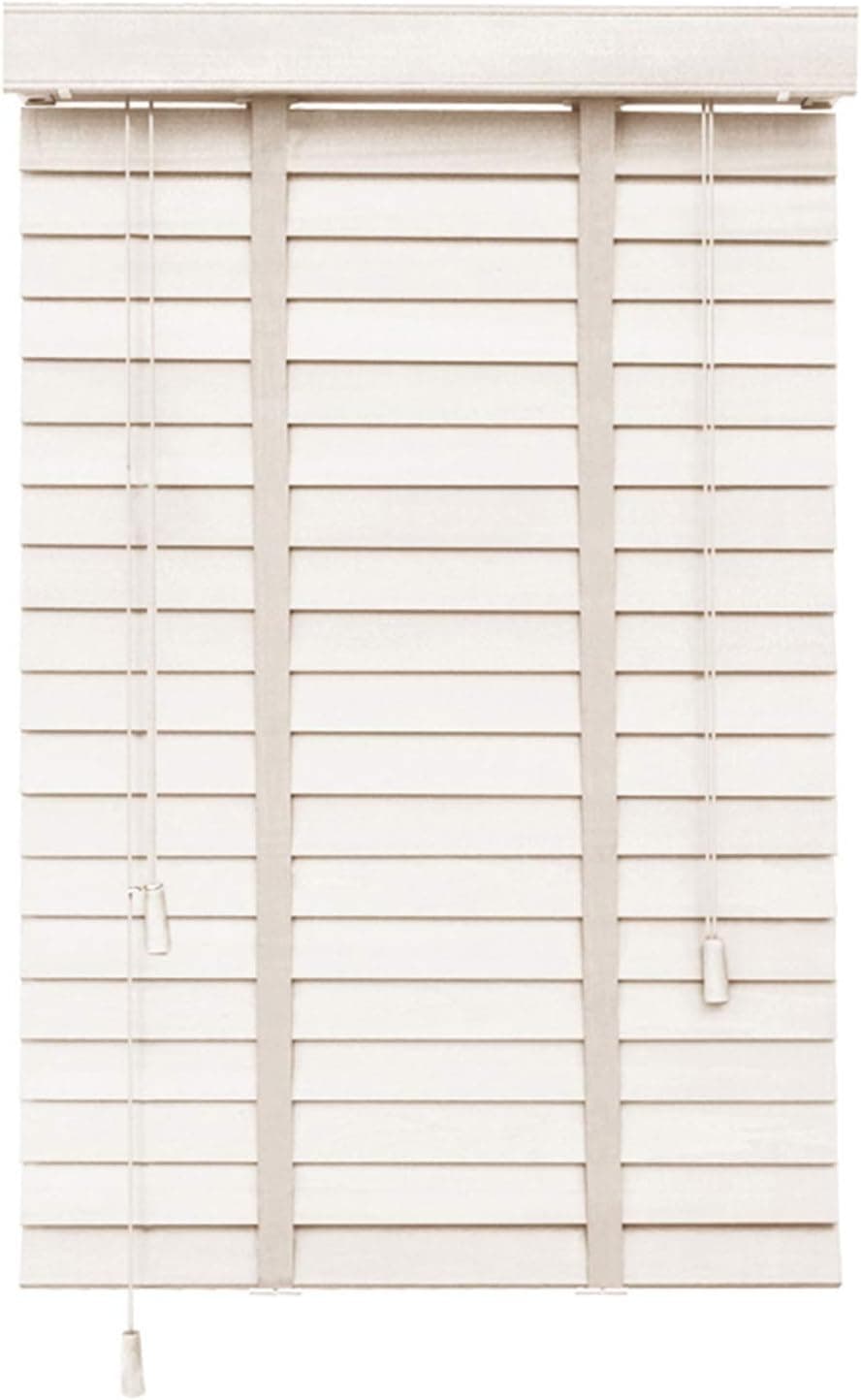 Jolan Faux Wood Blinds for White,Translucent Real Wood Blinds,Indoor/Window/Bedroom,Blackout Blinds,Smooth,No Burrs,80x140cm/31.5x55in
