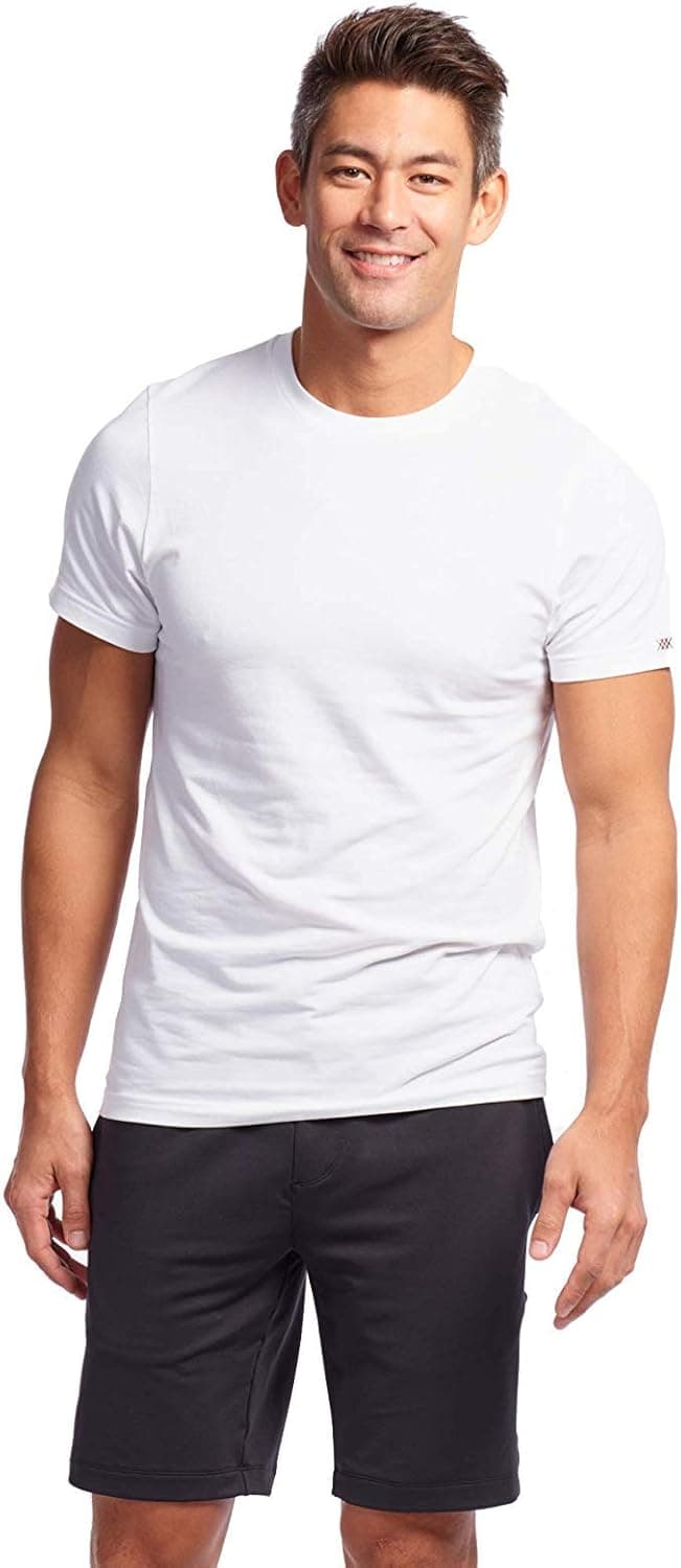 Rhone Element Tee White Small Peruvian Cotton Slim Fit Tee Shirt for Soft Texture and Feel