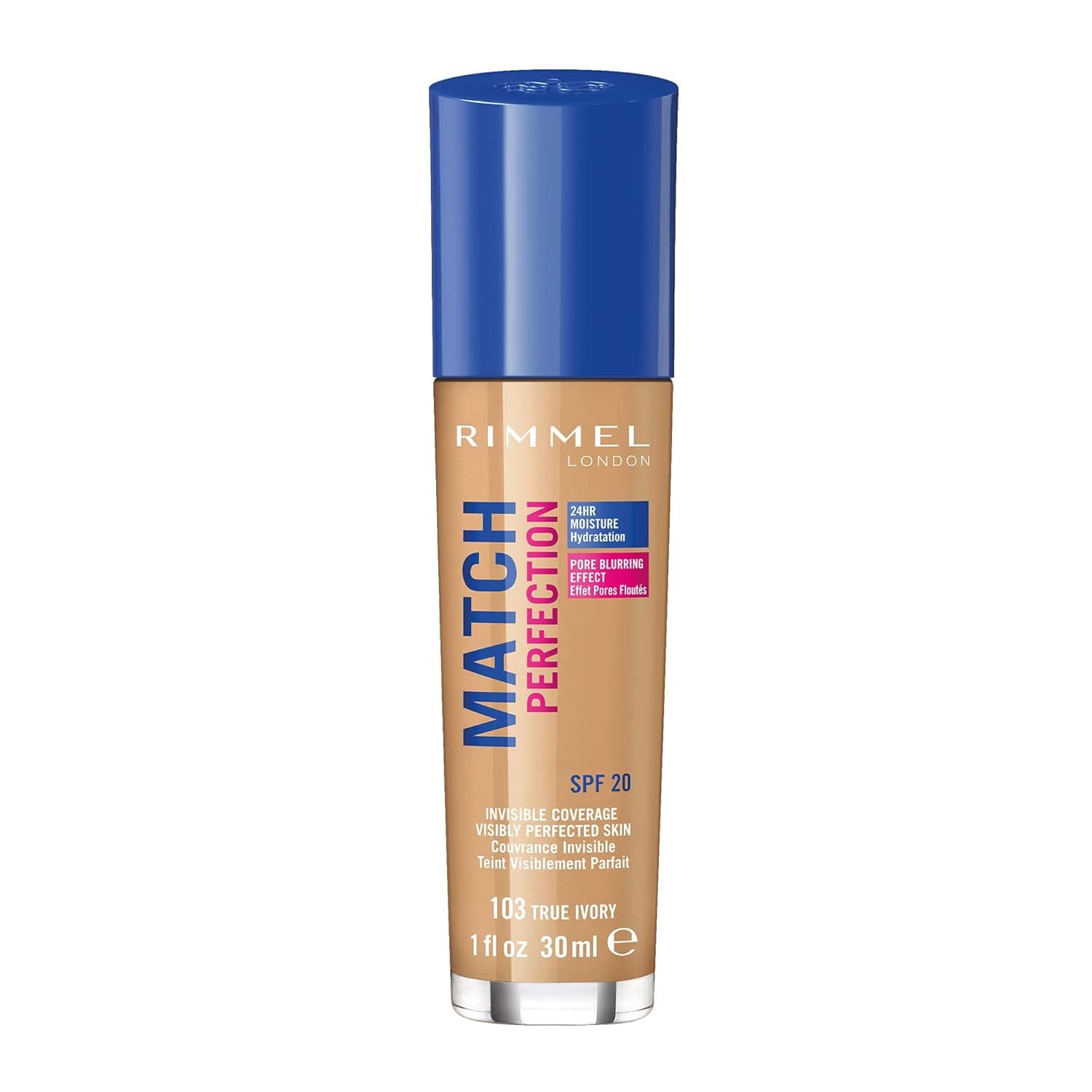 Rimmel London Match Perfection Foundation Spf20 103 True Ivory 30ml