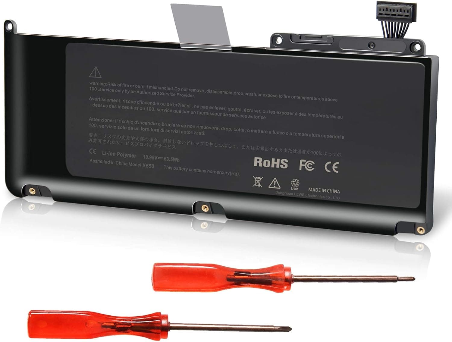 ARyee New A1331 A1342 Laptop Battery for MacBook 13'' (Only for Late 2009,Mid 2010) MC234LL/A MC233LL/A, 661-5391 020-6580-A 020-6582-A,Model: PA5212