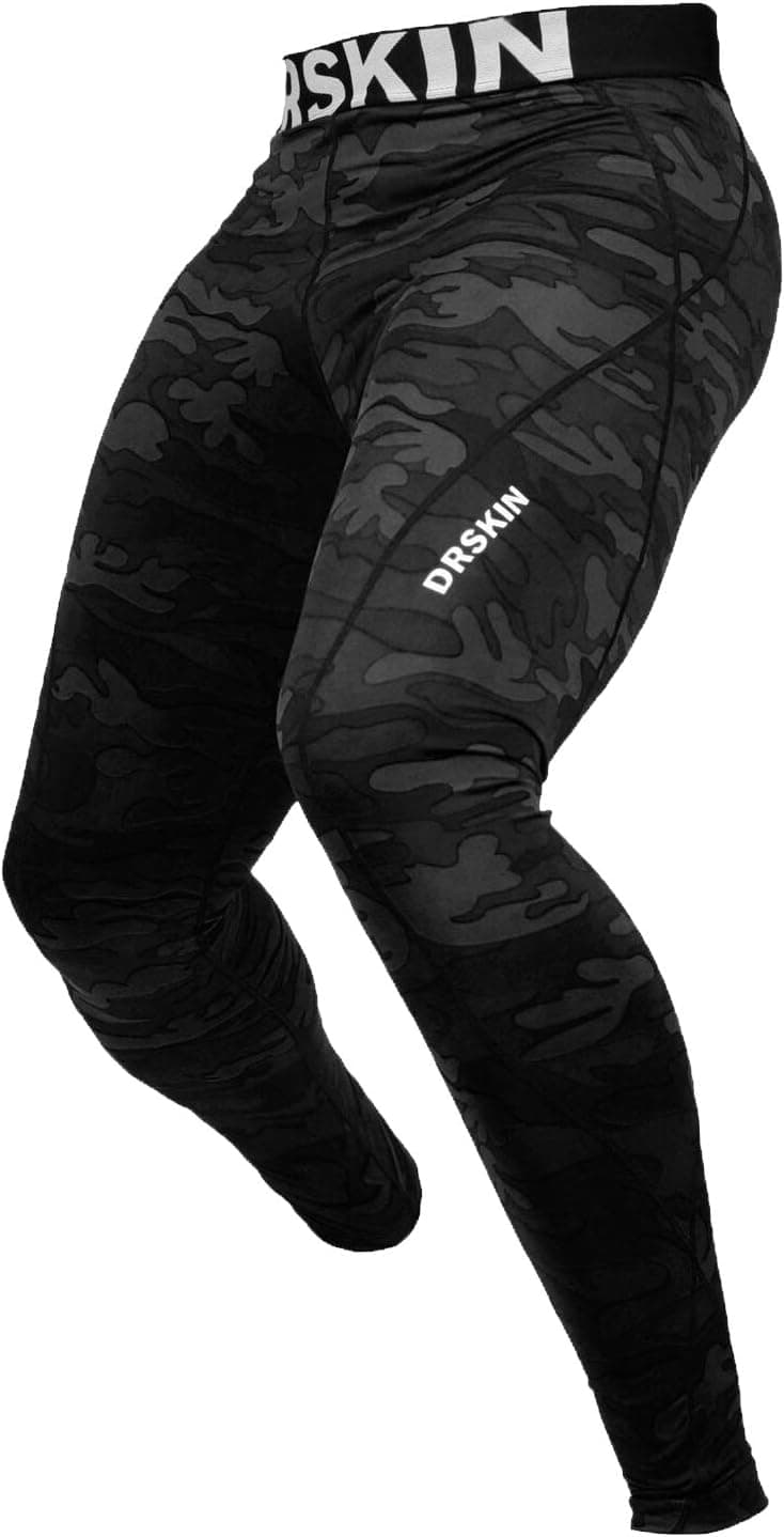 DRSKIN 5, 4, 3 or 1 Pack Men’s Compression Pants Tights Leggings Sports Baselayer Running Athletic Workout Active