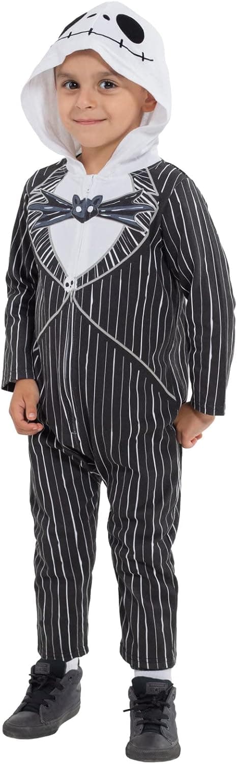 Disney Nightmare Before Christmas Jack Skellington Zip Up Coverall Newborn to Little Kid