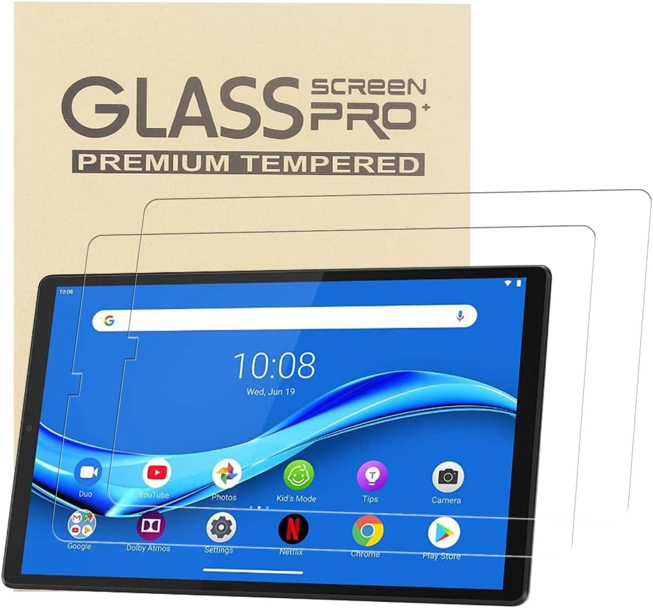 YINOVEEN 2 Pack Tempered Glass Screen Protector for Lenovo Tab M10 Plus 10.3 inch/Tab M10 FHD Plus 10.3" (2nd/1st Gen), 9H Hardness, Bubble-free(Not Fit Lenovo M10 Plus 10.6 2022)