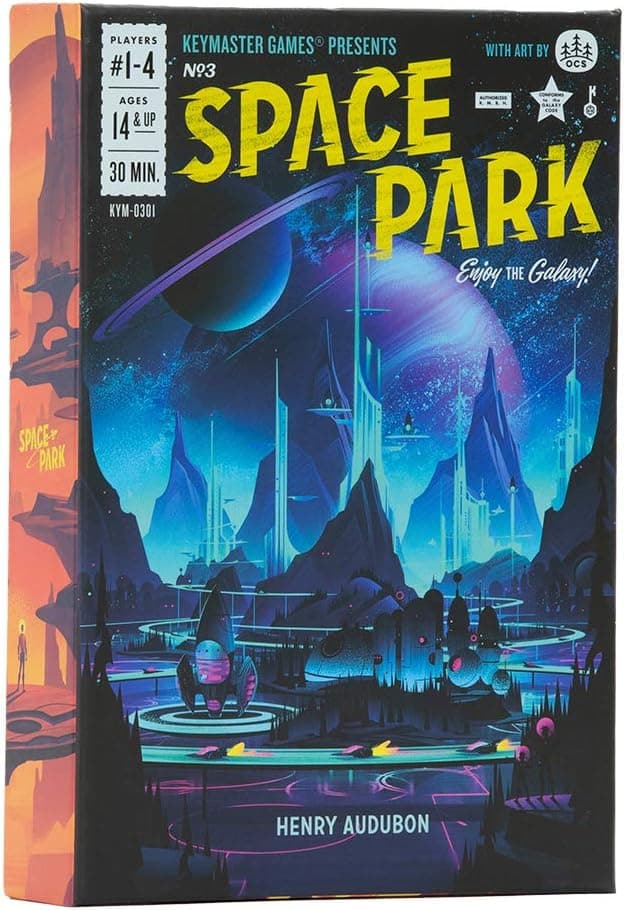 Keymaster Games Space Park, a Family stategy Game About Exploring National Parks in Space
