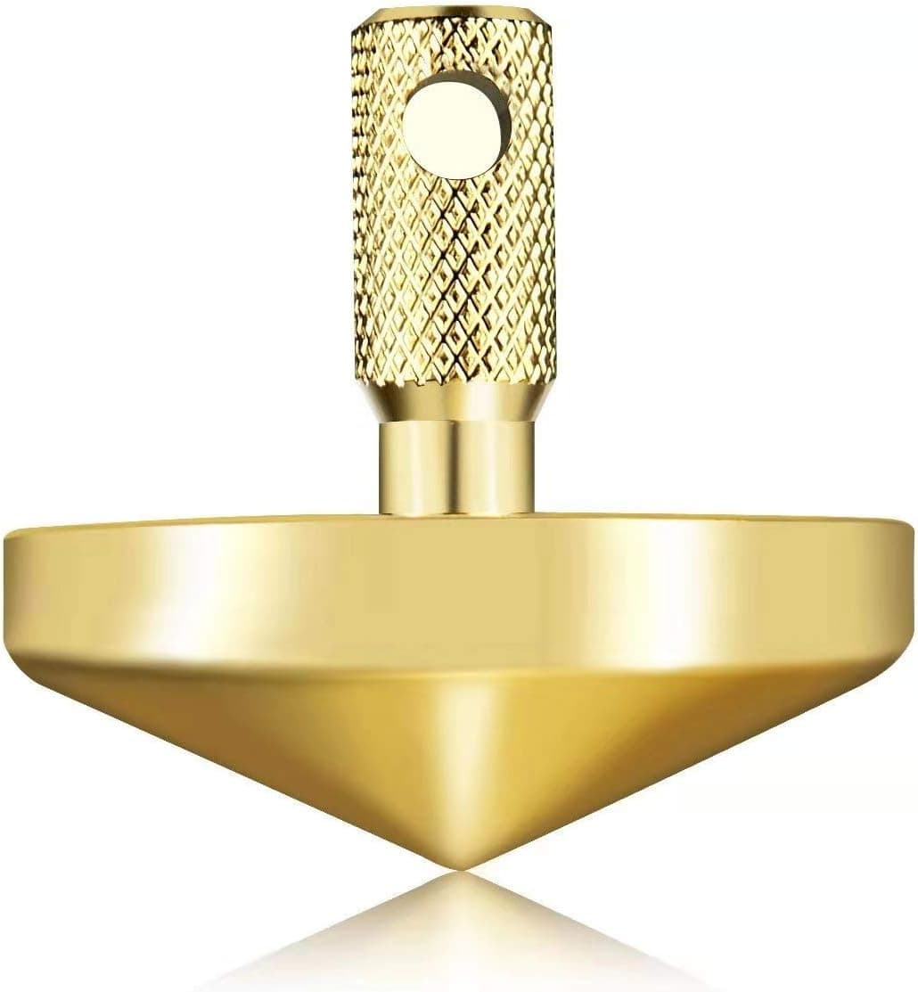 KKPOT Brass Spinning Top, Portable EDC Precision Toy Gift for Kids/Adults