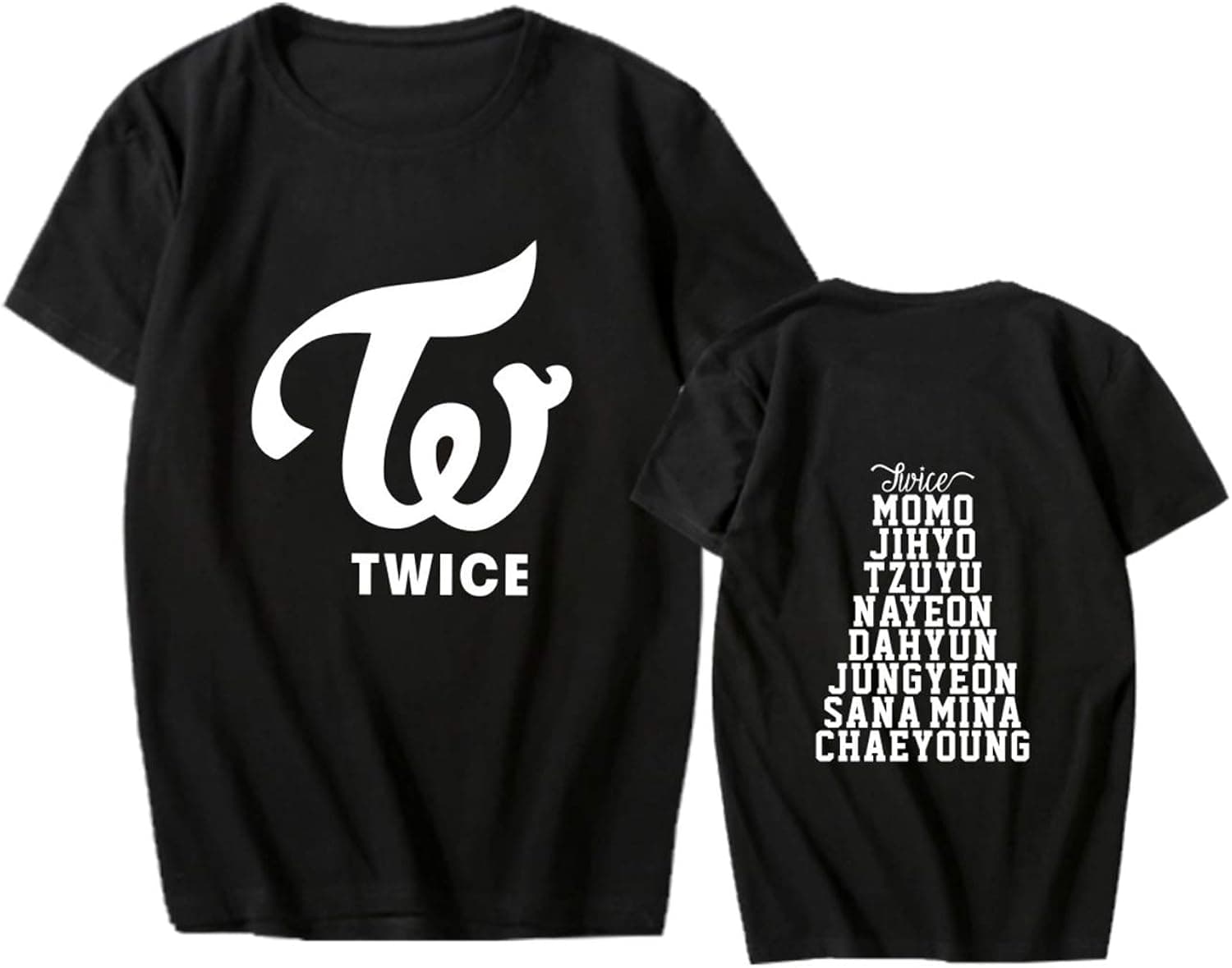 Xkpopfans Kpop Twice Concert Unisex T-Shirts Mina Sana Momo Tzuyu Tee Shirt