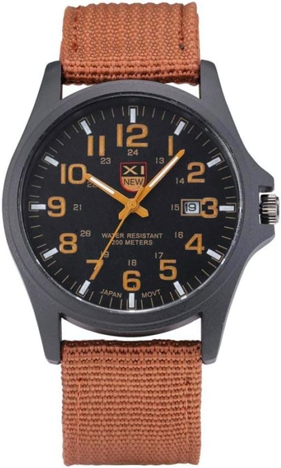 HANYI Mens Date Military Sports Analog Quartz Army Wrist Watch