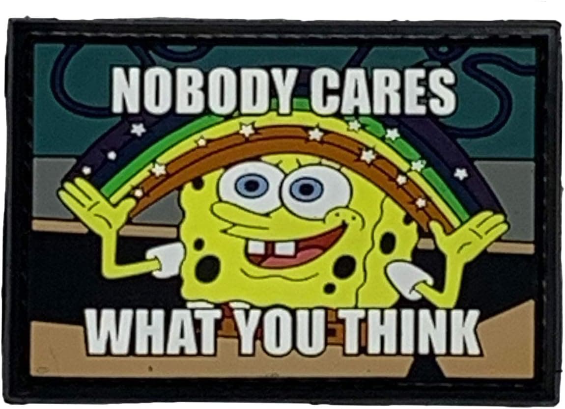 PatchOps Spongebob Nobody Cares PVC Tactical Morale Patches