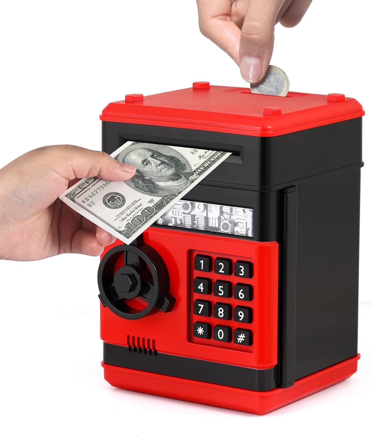 Piggy Bank for Adults, Kids Toys for 8 9 10 11 12 Year Old Boys Birthday Gifts, Money Bank for Boys Toys Age 4-7-6-8, ATM Machine Saving Box for 3-5-15 Xmas Idea Gifts, Electronic Bank for Children