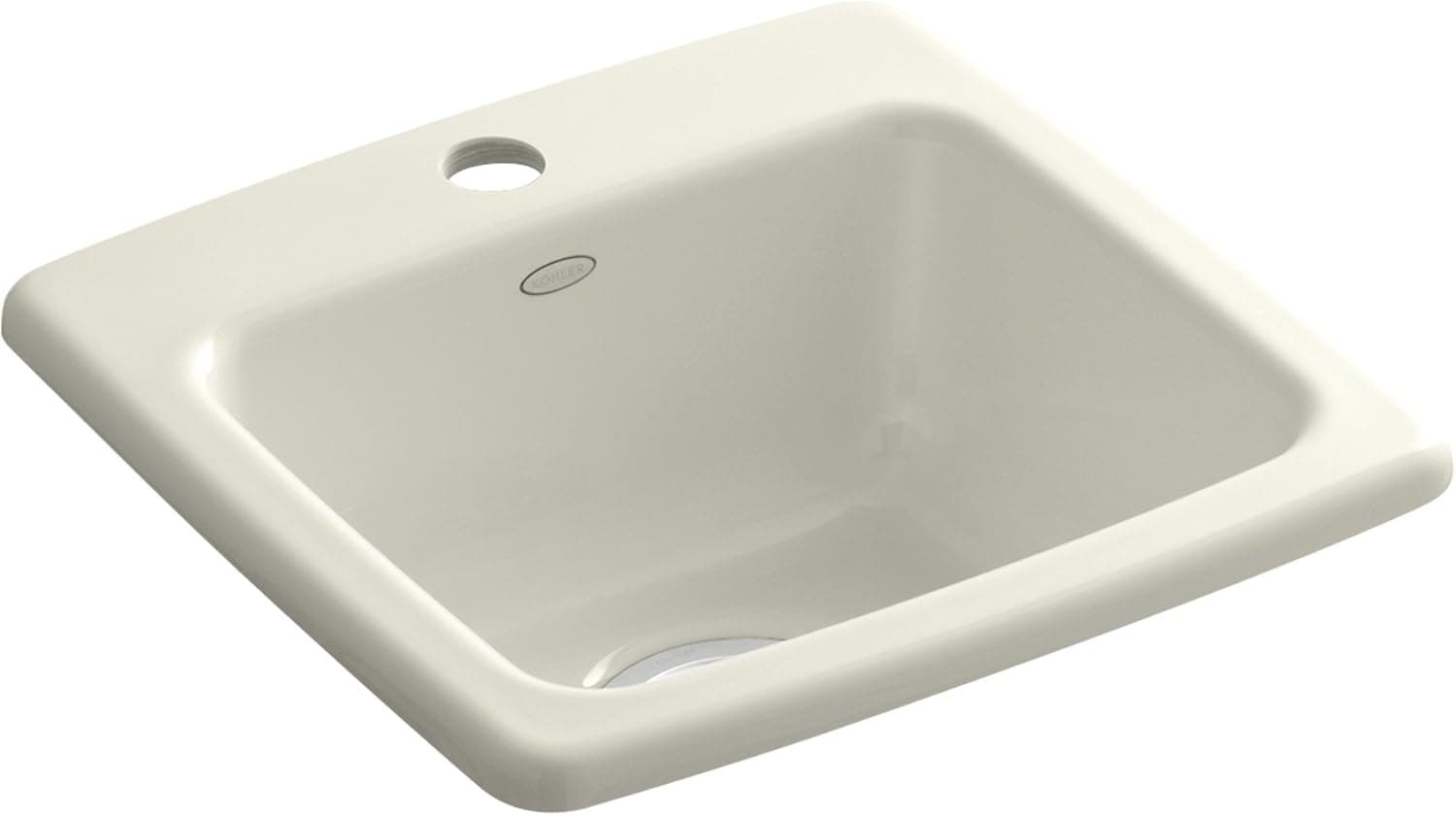 KOHLER K-6015-1-96 Gimlet Self-Rimming Entertainment Sink, Biscuit