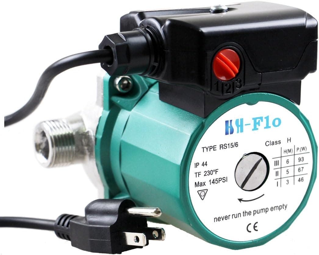 HSH-Flo 3/4" 110V Hot Water Circulator Pump / Circulation Pump SS NPT For Solar Heater US Plug