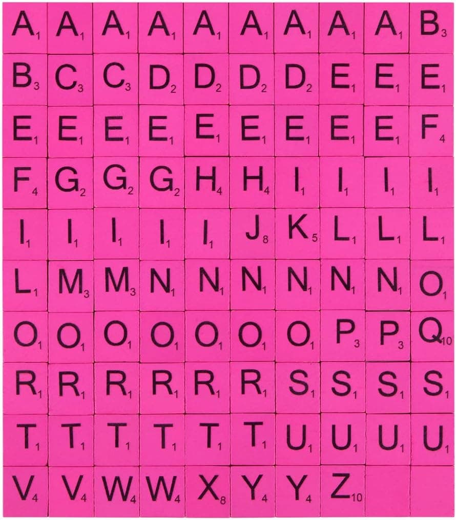 Fuhaieec 300PCS Scrabble Letters for Crafts Rose Wood Scrabble Tiles-DIY Wood Gift Decoration - Making Alphabet Coasters and Scrabble Crossword Game