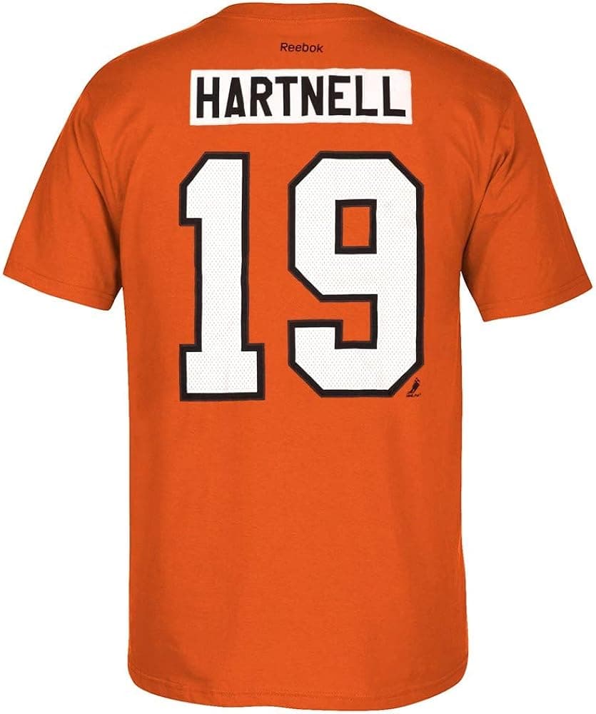 Philadelphia Flyers Scott Hartnell Orange Net Print T Shirt