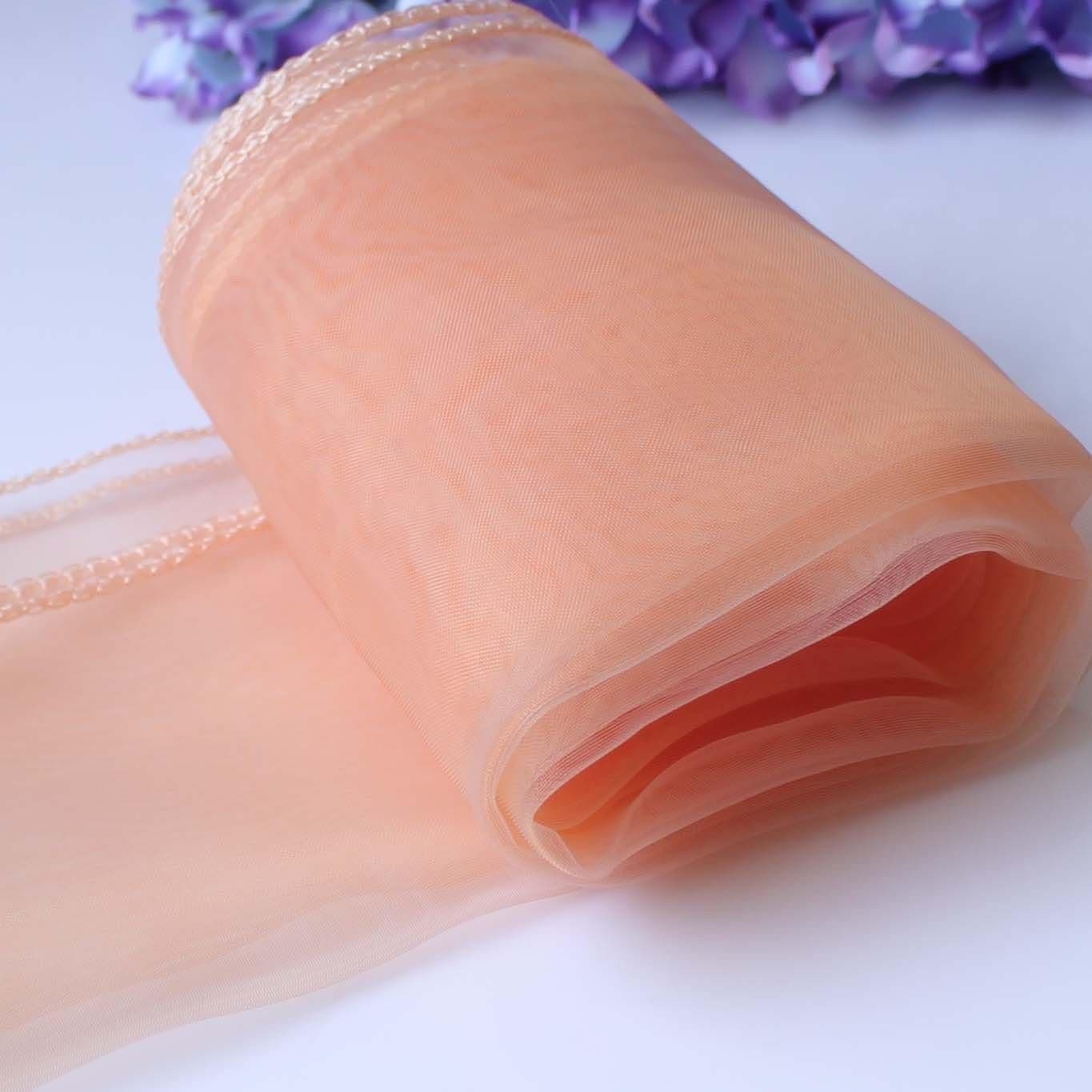 Yontree 10Pcs Sheer Organza Table Runner Wedding Party Banquet Decoration 12" x 108"