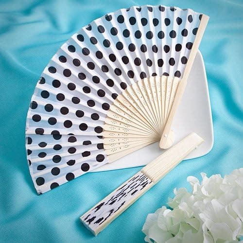 FASHIONCRAFT Pretty Polka Dot Silk Fan Favors