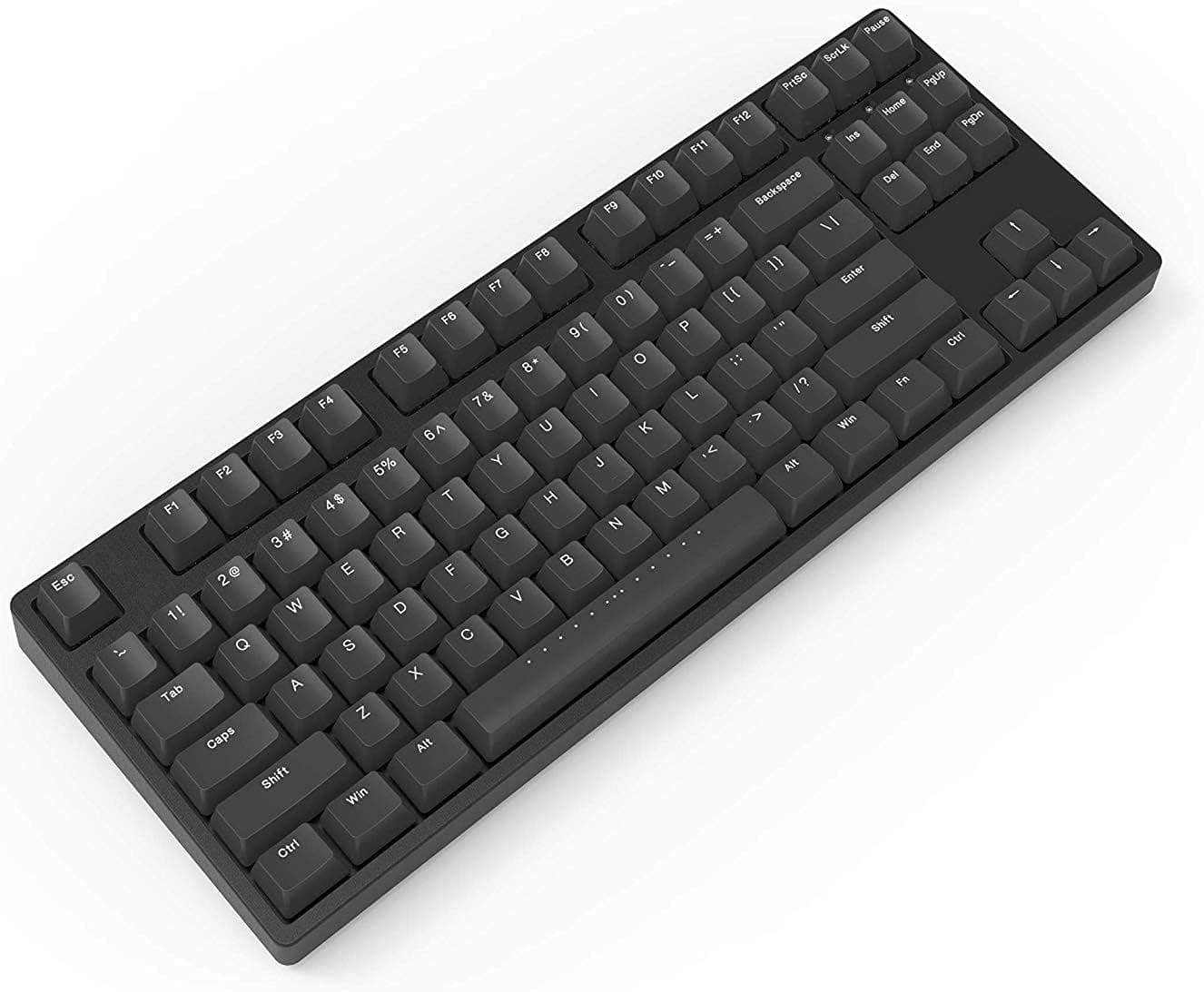 ikbc W200 Wireless Mechanical Keyboard with Cherry MX Red Switch for Windows and Mac OS, Enables Media Key and LED Indicator (2.4G Dongle, USB 2.0, PBT Double Shot 87 Keycaps, Black Color, ANSI/US)