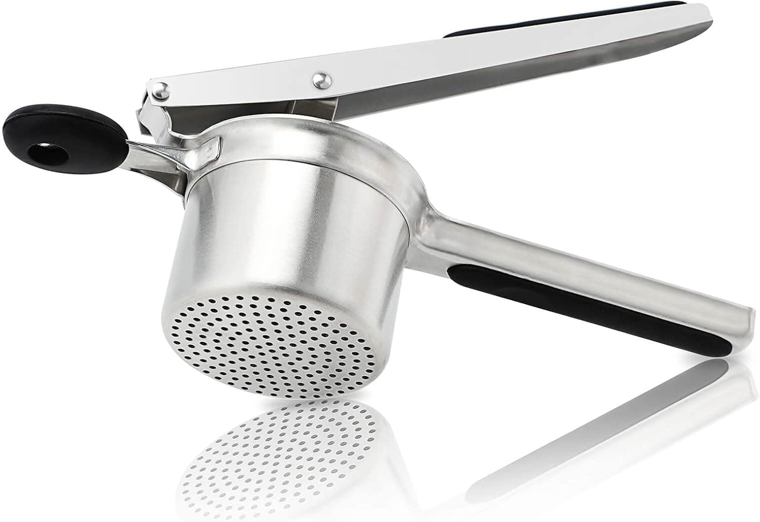 Rorence Stainless Steel Potato Ricer with Silicone Grip Handles - Black