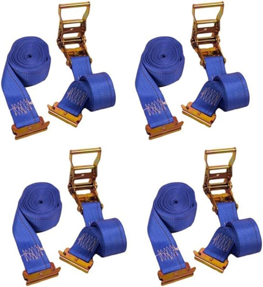 4 E-Track Ratchet Straps 2"x20' Flatbed Trailer Cargo Van Straps