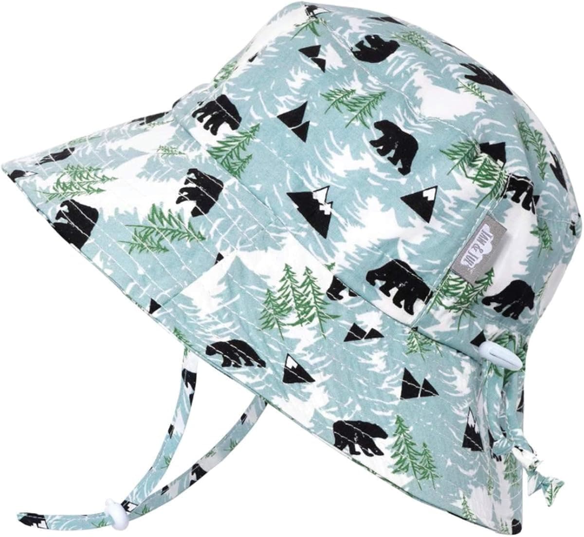 JAN & JUL Kids' Grow-with-Me Sun-Hat UPF 50+ Cotton Bucket for Boys, with Large Brim