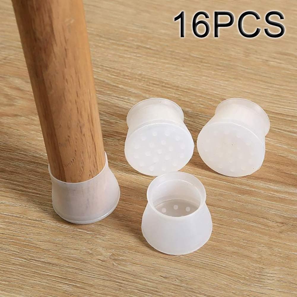Furniture Silicon Protection Cover -SiliconChair Leg ,Floor Protector Round ,Furniture Table Chair Floor Feet Cover Protector ,Round Anti-Slip Bottom Prevents Scratches and Noise (16pcs)