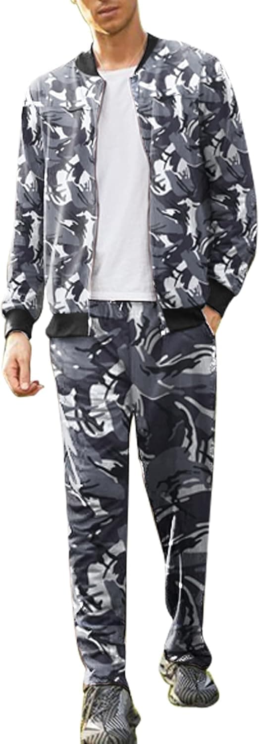 COOFANDY Men's Athletic Tracksuit Casual Full Zip Sweatsuits 2 Piece Jogging Suits for Running, Fitness, Exercise