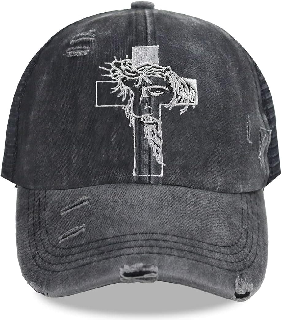 MANMESH HATT Blessed Mama Hat Vintage Washed Distressed Mesh Baseball Dad Cap