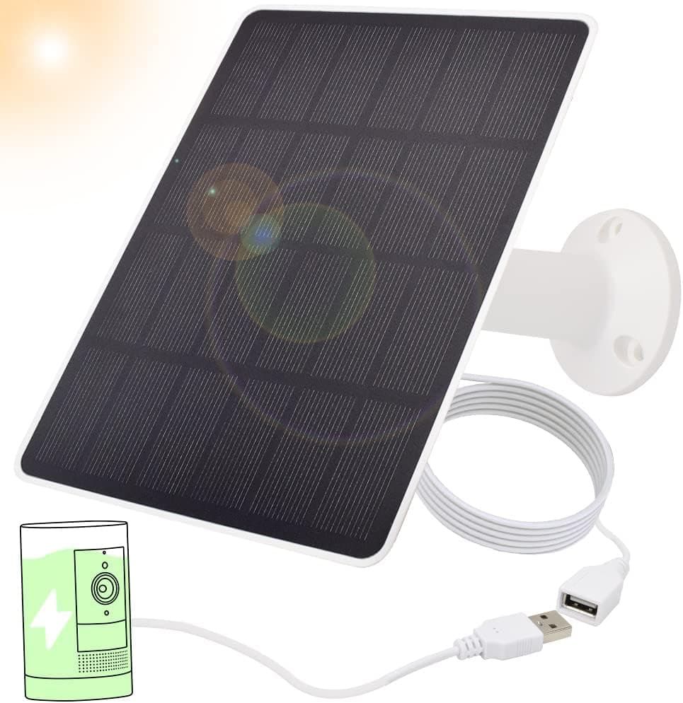 RSZBUMY Solar Panel Compatible with Ring Stick Up Cam Battery 2nd/3rd Generation, Compatible with Arlo Essential Spotlight (1 Pack, 4.5 W)